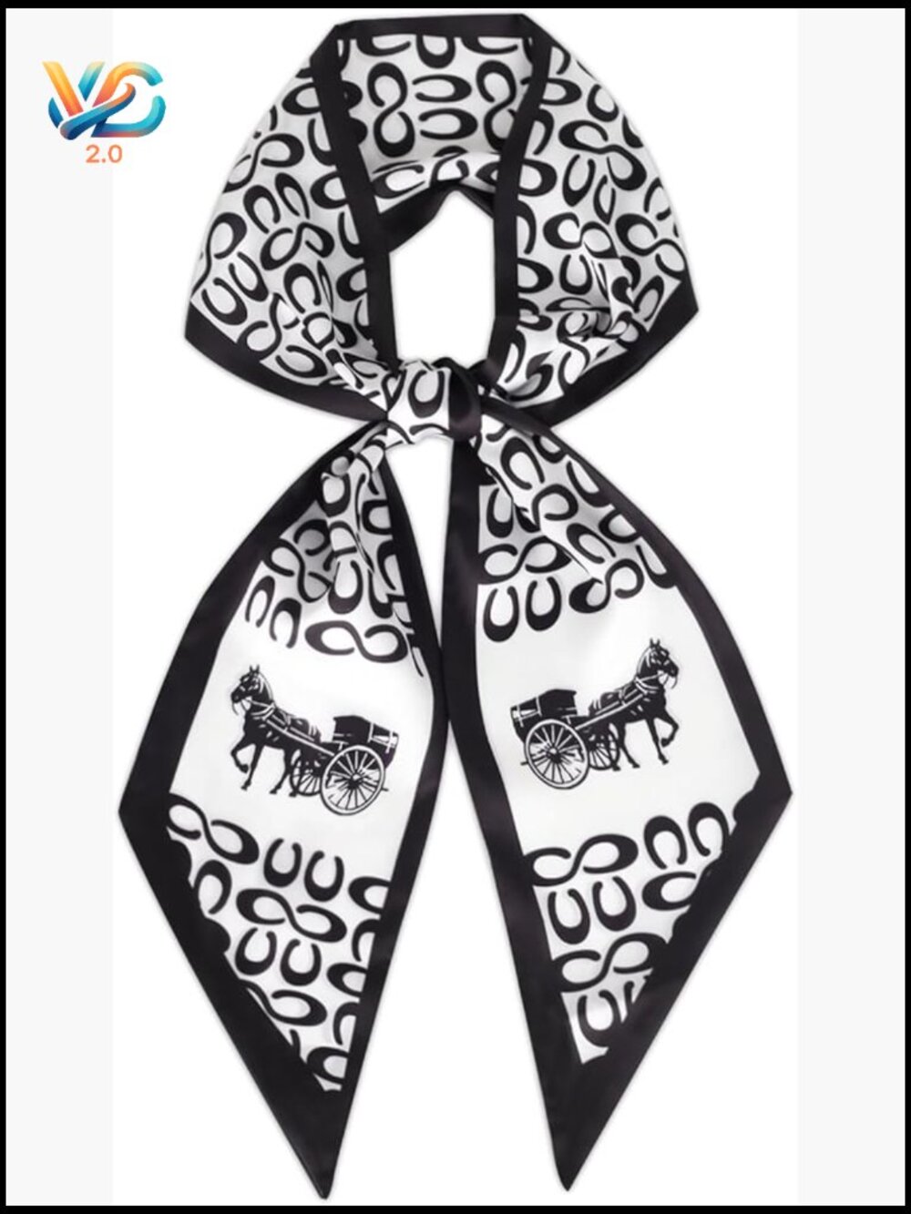 Silk Like Hair Scarf for Handbags Neck Scarves Gift 7x59 Inches Satin
